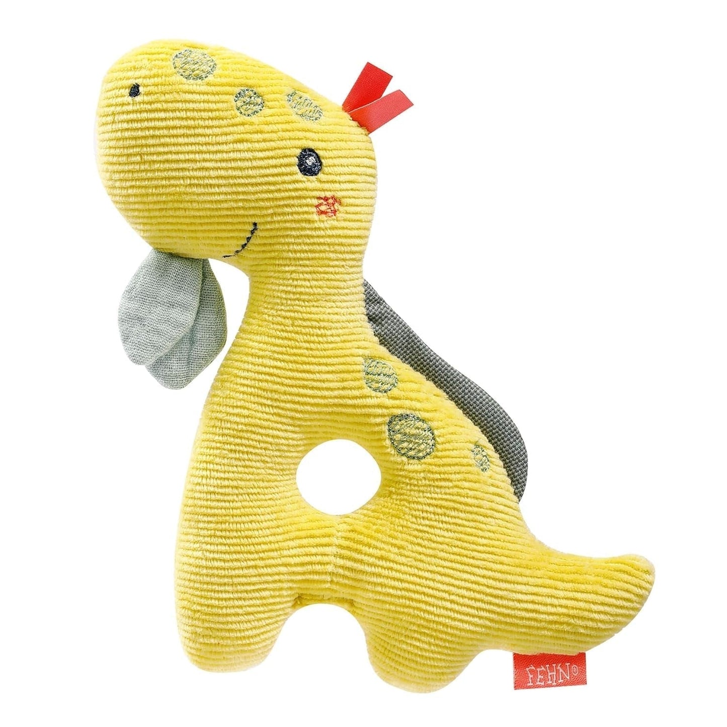 Fehn Baby Greifling Schaf Spielzeug fehnNATUR – Plüschtier mit Bio-Baumwolle – Babyspielzeug mit Glöckchen und spielerischem Lernspielzeug – Greifling für Babys und Kleinkinder ab 0+ Monaten Babyspielzeug Naty Shop Dino
