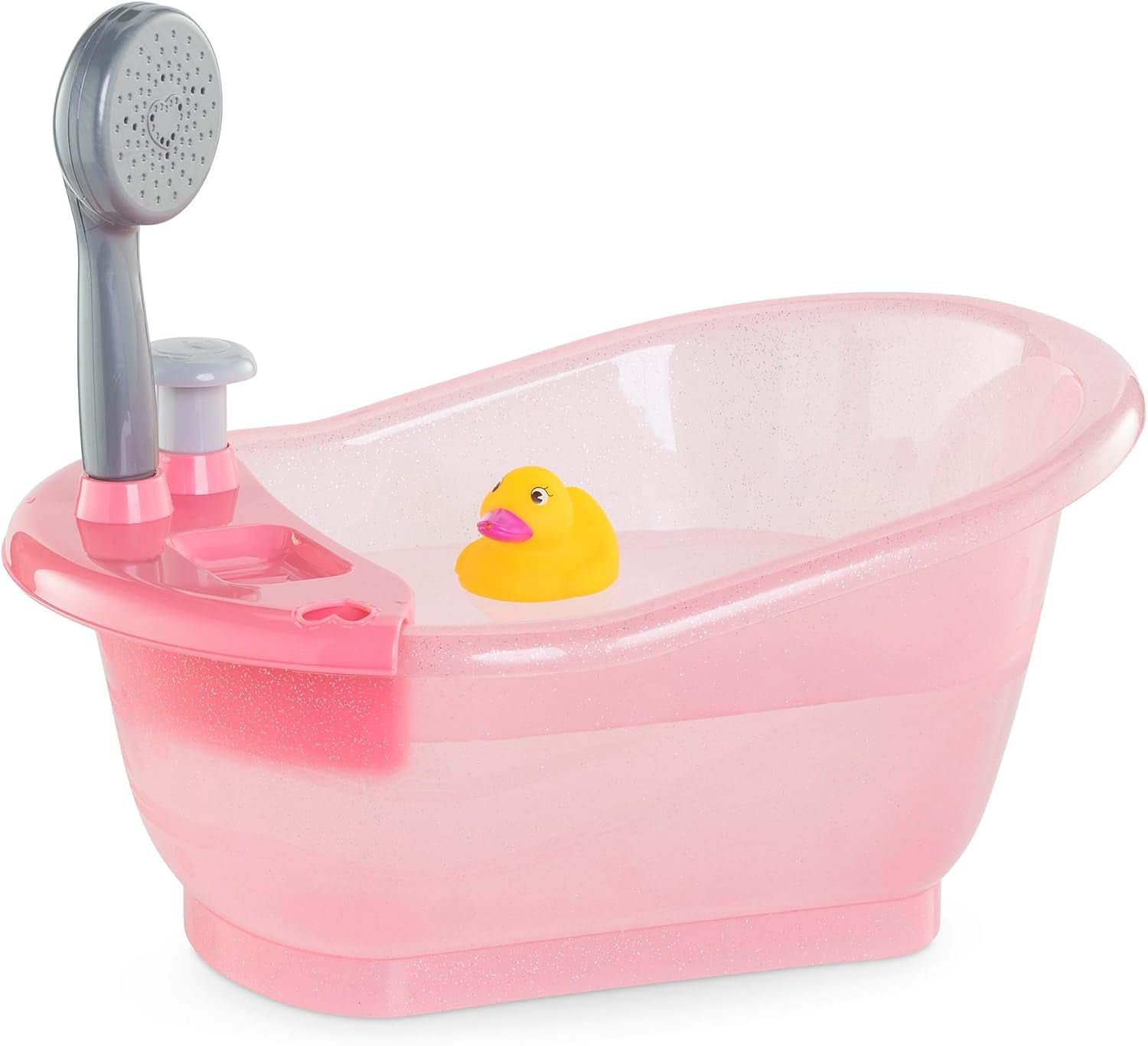 Corolle 9000141660 - Mon Grand Poupon Badewanne mit Pumpfunktion und Quietscheentchen für alle 30-36 cm, 32,5 cm Puppen, ab 3 Jahren