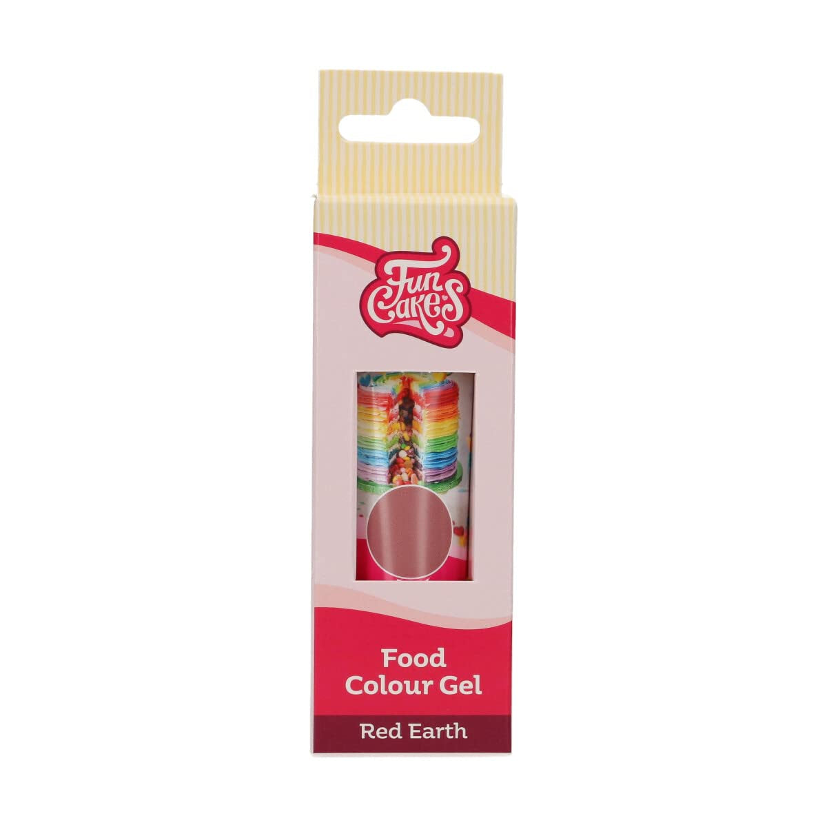 Funcakes Red Earth Lebensmittelfarbgel: Hochkonzentrierte Lebensmittelfarbe für Teig, Creme, Fondant, Marzipan und Gebäck. Einfache Dosierung. Ein einziger Tropfen, um lebendige Farben zu erzeugen. Halal. 30 g.
