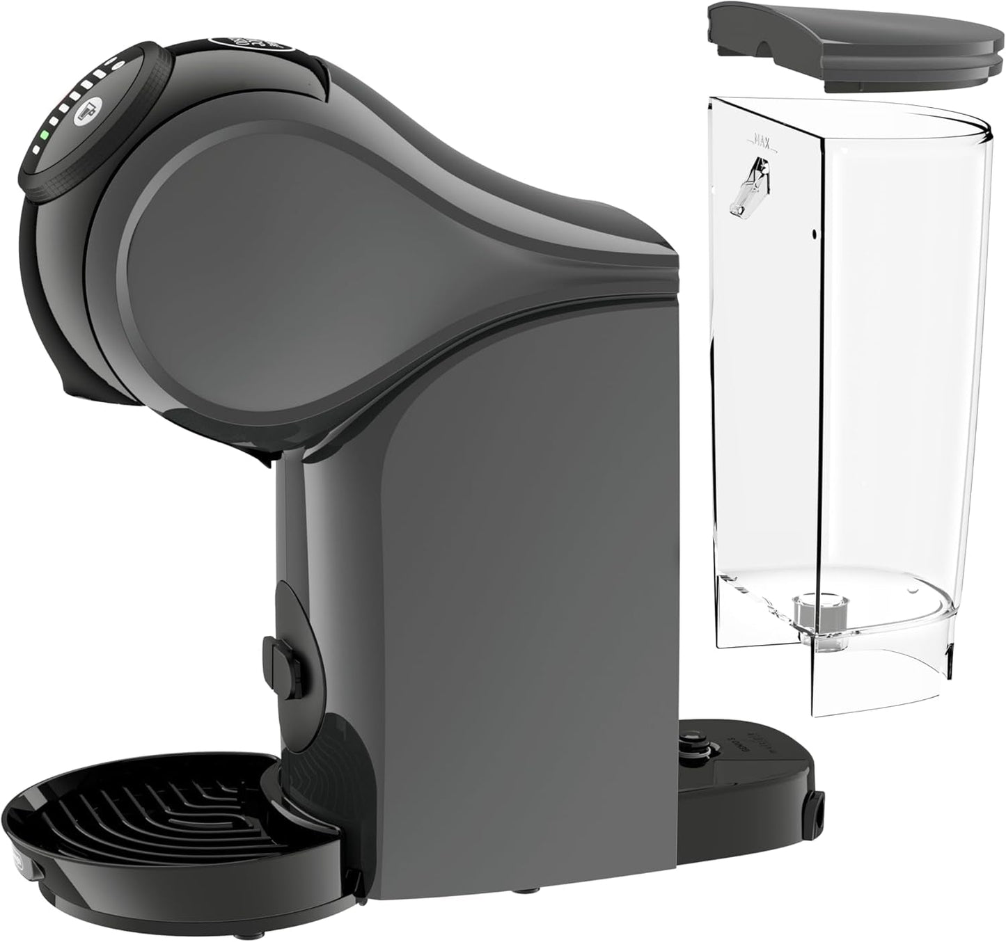 NESCAFÉ DOLCE GUSTO DeLonghi Dolce Gusto Genio S EDG226.A, Kapsel-Espressomaschine inklusive 3 Kapseln, kompaktes Design, verstellbare Abtropfschale, 0,8 l, abnehmbarer Wassertank, 1470 W, Anthrazit
