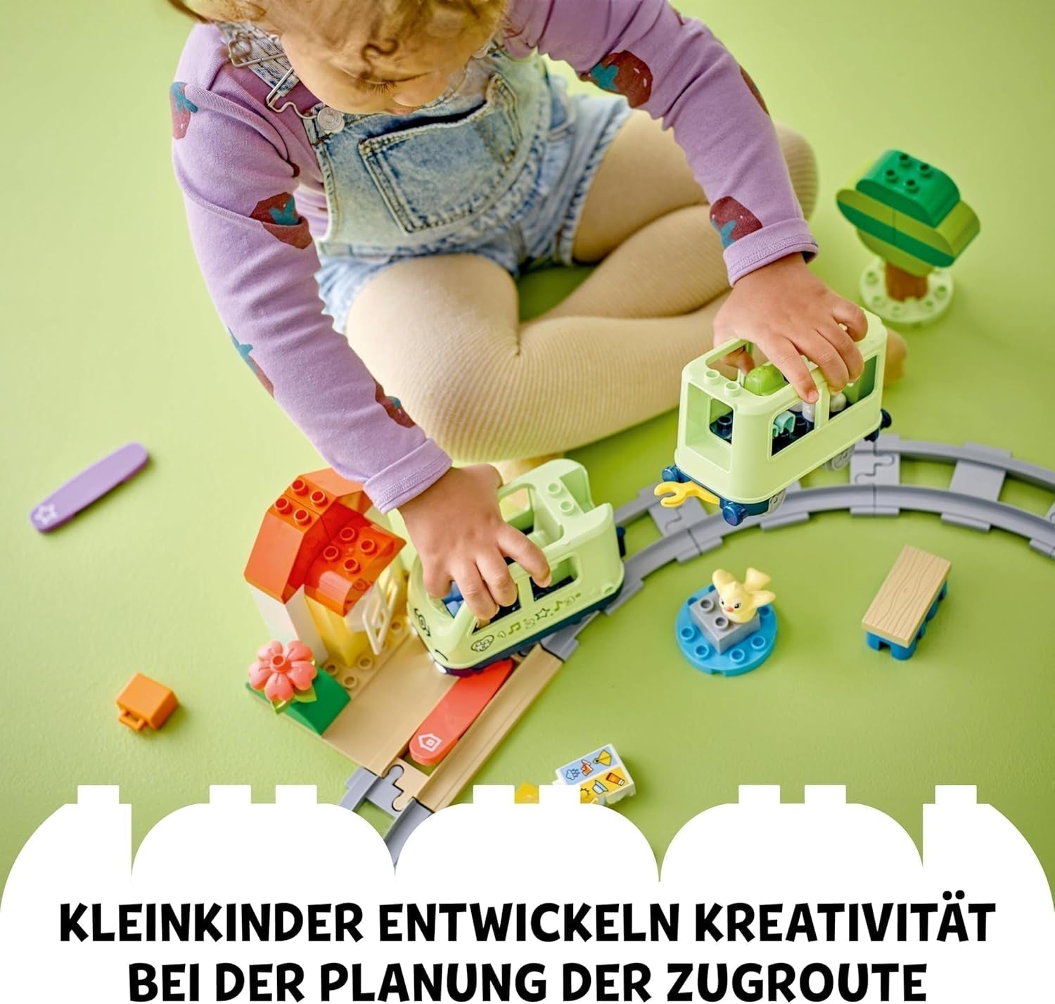 LEGO DUPLO Town Interaktiver Abenteuerzug, Spielset mit Lichtern und Geräuschen für Rollenspiele, ermöglicht 2-Jährigen das Bauen von Gleisen, Lernspielzeug für Vorschulkinder 10427 Bausätze Besuchen Sie den LEGO-Store