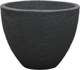 Dehner Steintopf, Ø 40 cm, Höhe ca. 31 cm, Kunststoff, Anthrazit