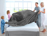 Utopia Bedding Gemütliche Fleecedecke [228 x 228 cm, Grau] Weiche, leichte, warme und flauschige Decke, bequeme und atmungsaktive Decke für Bett, Sofa, Couch, Betten und Decken. Besuchen Sie den Utopia Bedding-Store