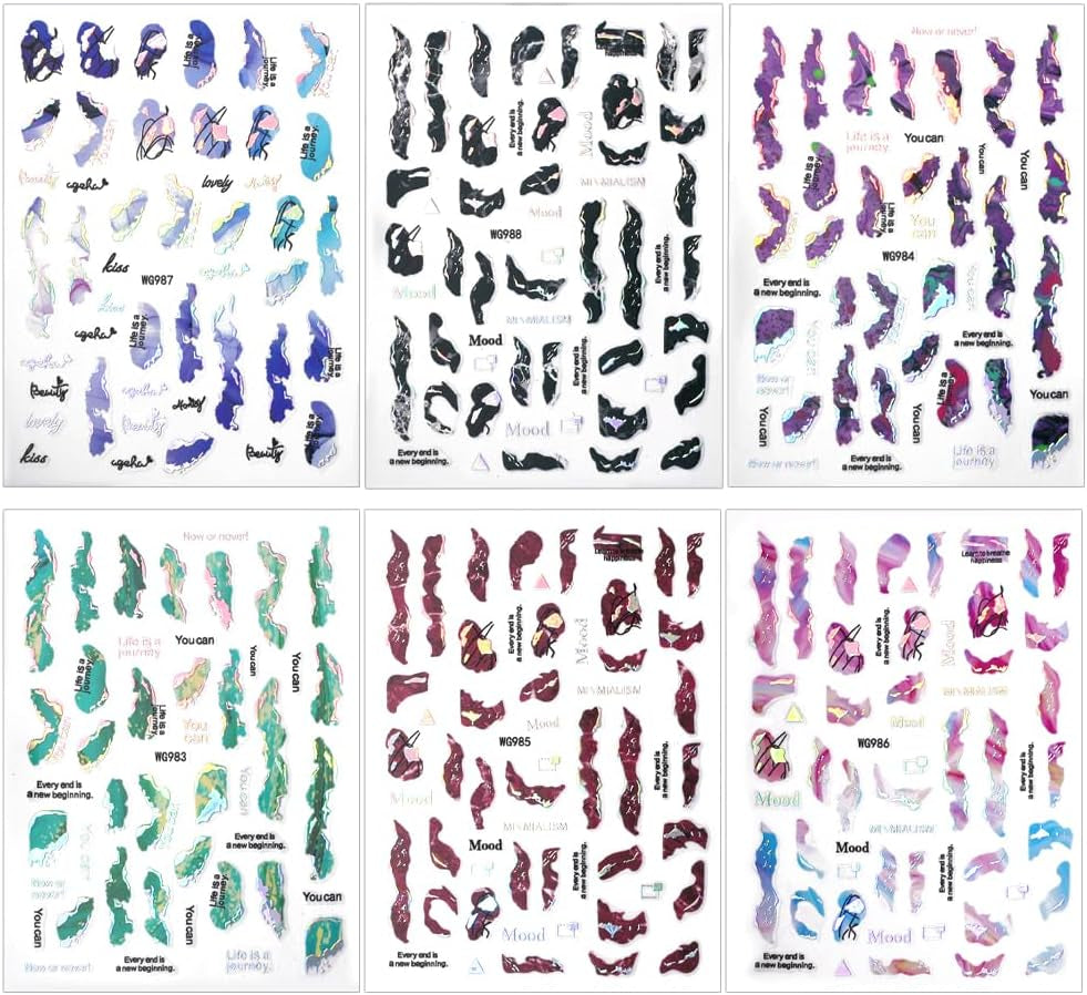 6 Farben Marmor Nagelaufkleber Bronzer Silber Selbstklebende Aufkleber Bloom Marmor Nagelaufkleber 3D Marmor Nagelaufkleber Design Zubehör Nagelkunst Aufkleber Nagelaufkleber Set Nagelfolie