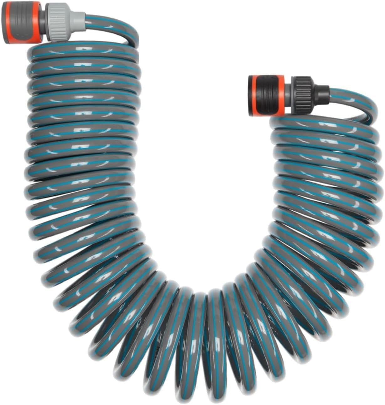 Gardena 4647-20 Spiralschlauch-Komplettset, mit automatischem Schlauchrückzug, mit Sprühdüse und Hahnanschluss (Schlauchlänge: 10 m, Schlauchdurchmesser: 9 mm, Set: ja)