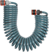 Gardena 4647-20 Spiralschlauch-Komplettset, mit automatischem Schlauchrückzug, mit Sprühdüse und Hahnanschluss (Schlauchlänge: 10 m, Schlauchdurchmesser: 9 mm, Set: ja)