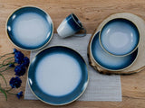 Creatable 23788 Cascade Series 8-teiliges Geschirrset für 2 Personen, Kombiservice aus Porzellan, spülmaschinen- und mikrowellengeeignet, hochwertige Herstellung