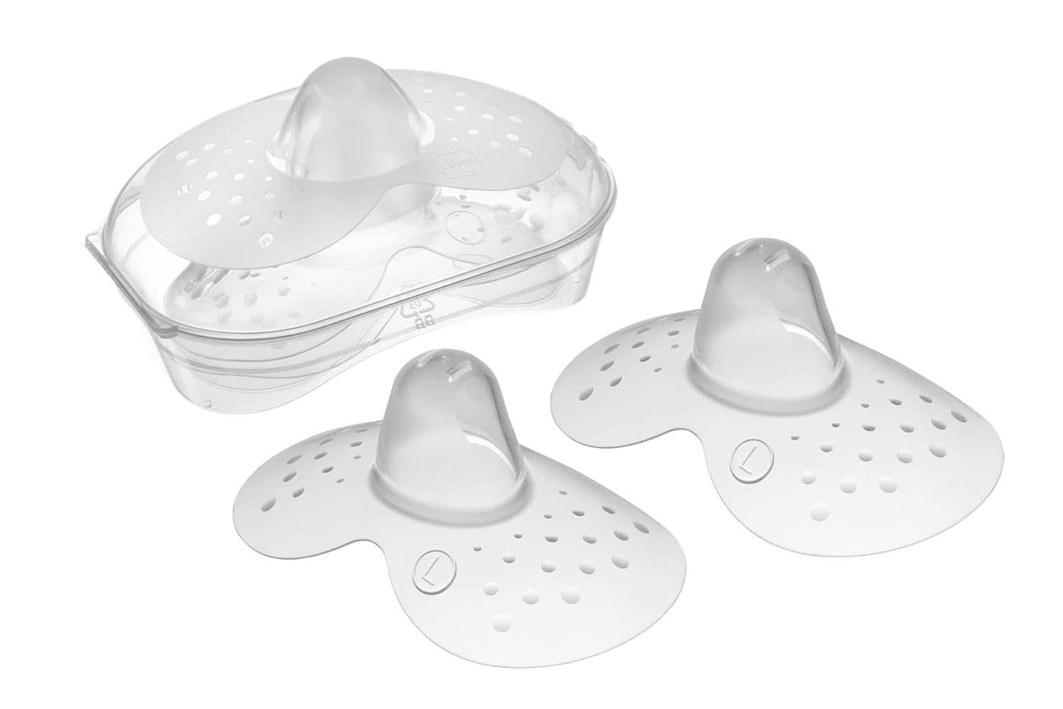 MAMA | Brustüberzüge – Set mit 2 Silikon-Brusteinlagen (Größe L, 23 mm) Zubehör Essen und Stillen Bebe Naty Shop Größe L 23 mm