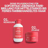 Wella Professionals Invigo Color Brilliance – Shampoo, Spülung und Farbschutzmaske für feines und dickes coloriertes Haar – mit Vitamin E, Antioxidantien und niedrigem pH-Wert – glättende und pflegende Naty Shop Haarmaske