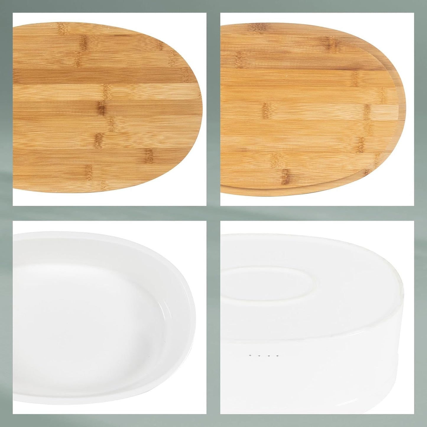Kela Brotkasten mit Belüftungslöchern, Keramik-Brotkasten, SALENA, Brotschale, weiß, 36,5 x 23,5 x 14 cm, Aufbewahrungsboxen für Lebensmittel, Naty Shop