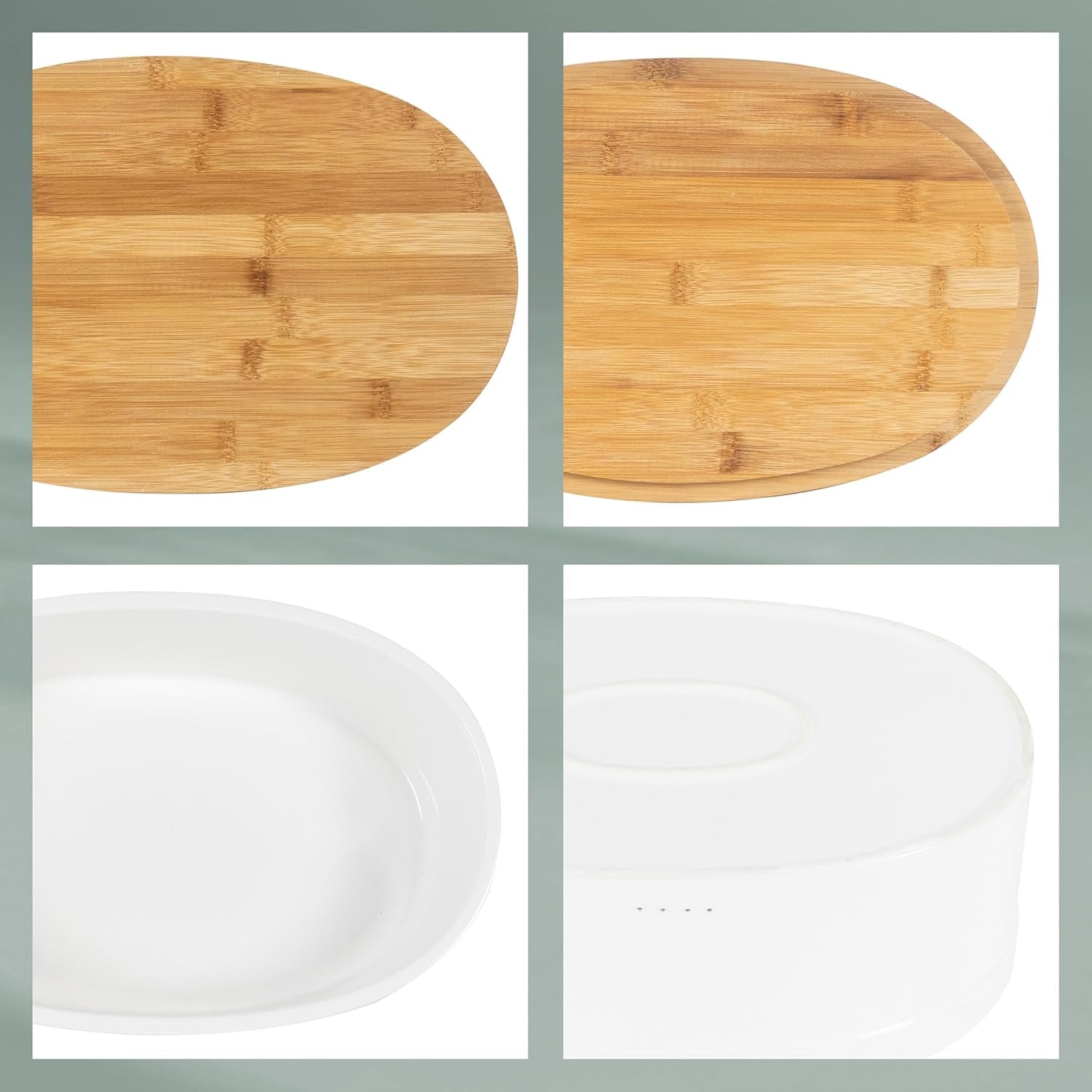 Kela Brotkasten mit Belüftungslöchern, Keramik-Brotkasten, SALENA, Brotschale, weiß, 36,5 x 23,5 x 14 cm, Aufbewahrungsboxen für Lebensmittel, Naty Shop