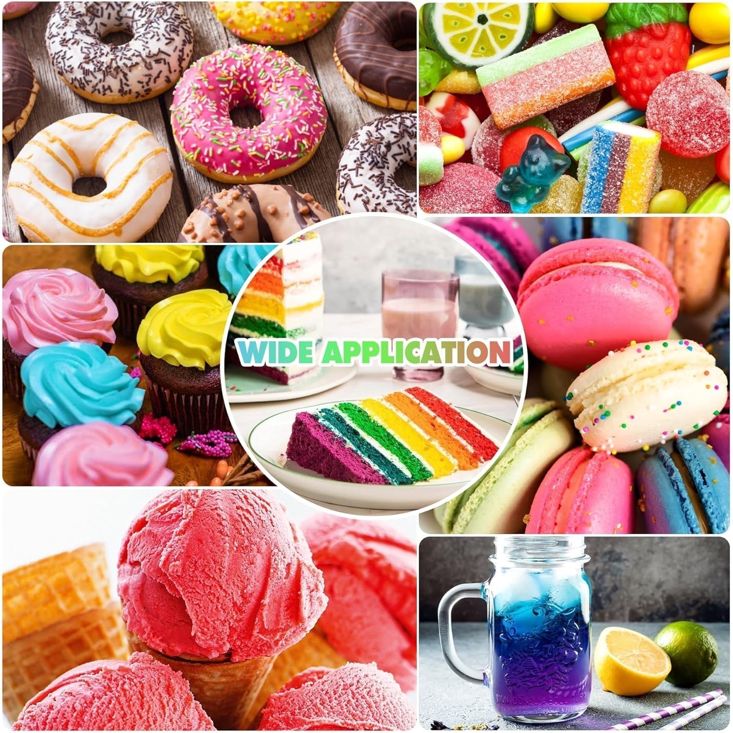 Gel-Lebensmittelfarbe – 120 g konzentrierte Lebensmittelfarbe zum Dekorieren von Kuchen, Backen, Keksen, Macarons – zuckerfreie Lebensmittelfarbe für Getränke, Kuchendekoration, DIY-Schleim, Osterei (weiß)