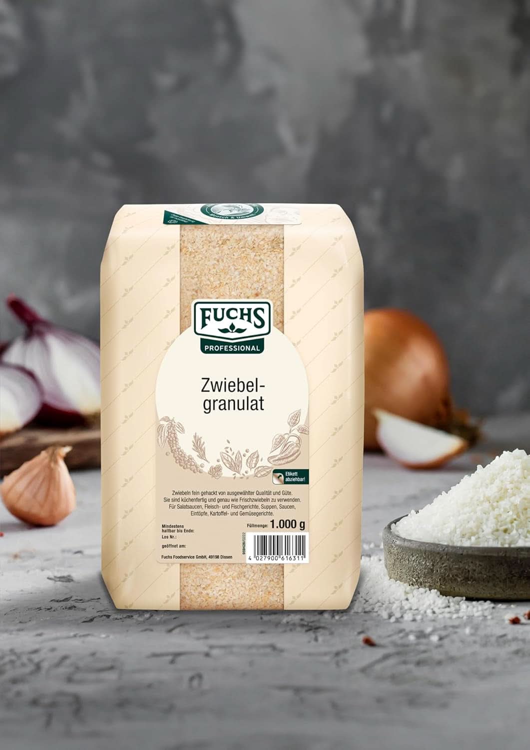 Fuchs Profi Zwiebelgranulat, 1 kg Gewürze Naty Shop