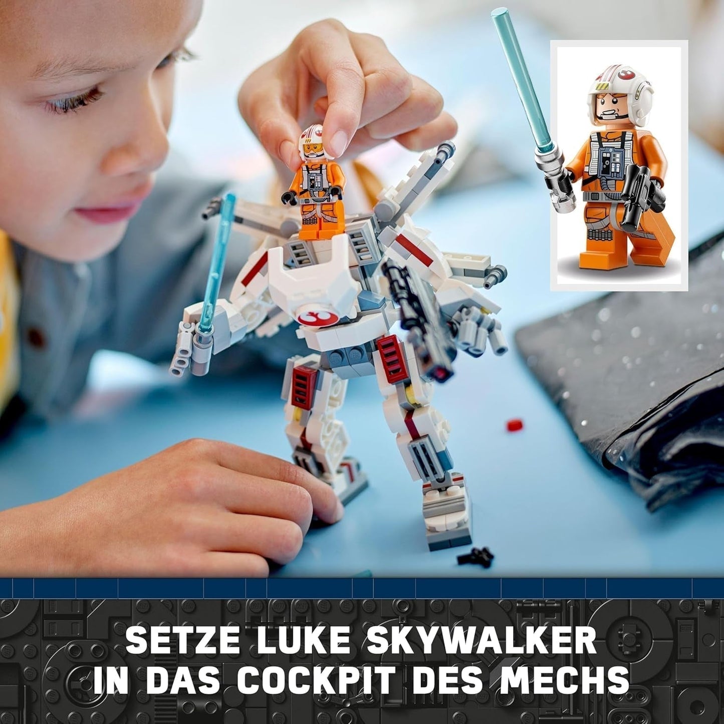 LEGO Star Wars Luke Skywalkers X-Wing Mech, Spielzeugsteine zum Sammeln, Action-Abenteuer, Geschenkidee für kreative Jungen und Mädchen ab 6 Jahren. 75390 Bausets Besuchen Sie den LEGO-Store