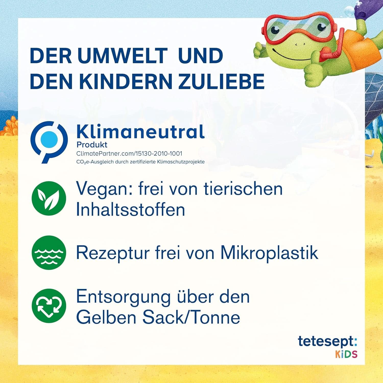 Tetesept Kids Dino - Badezusatz für Kinder, Schaum, färbt das Wasser grün, 40 ml Naty Shop