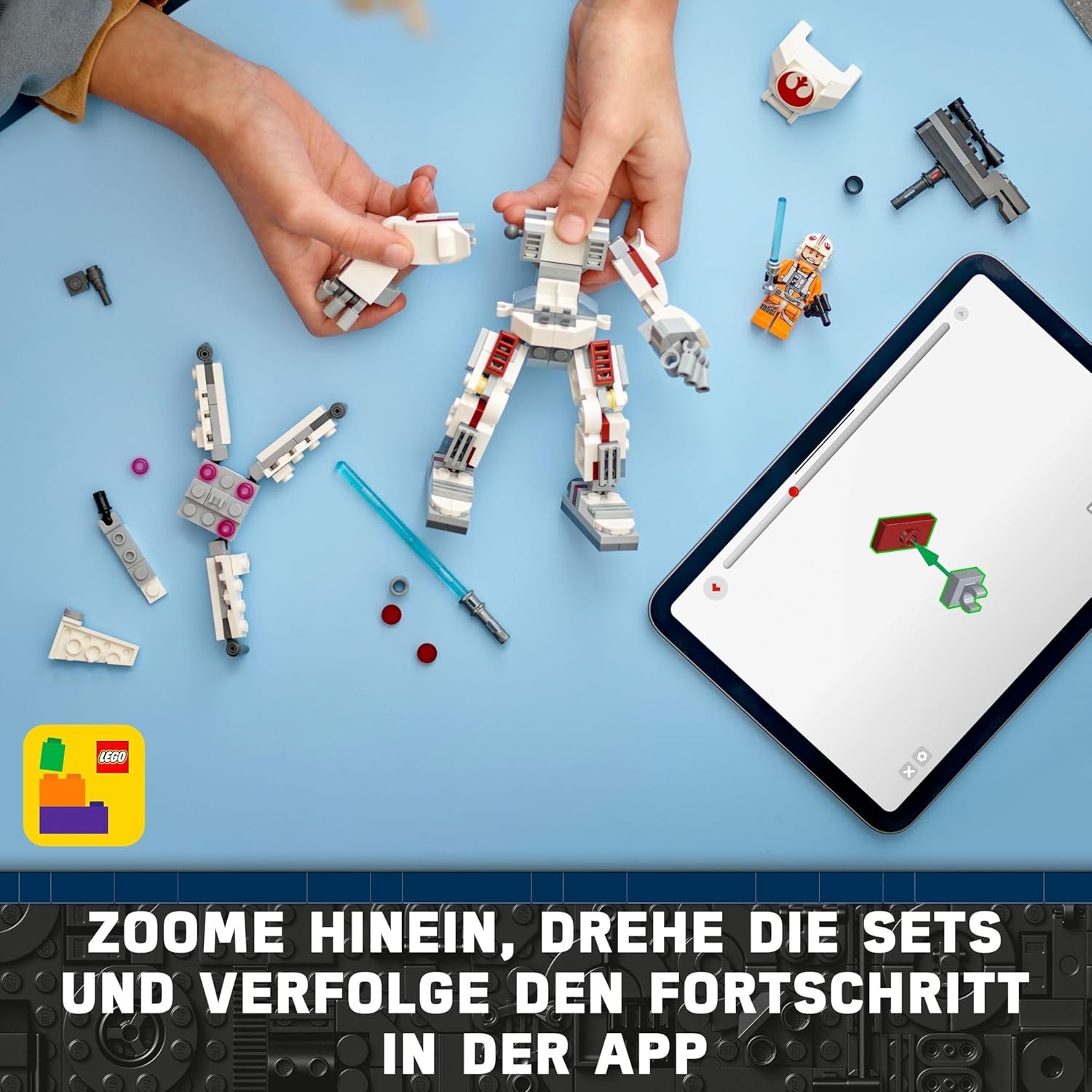 LEGO Star Wars Luke Skywalkers X-Wing Mech, Spielzeugsteine zum Sammeln, Action-Abenteuer, Geschenkidee für kreative Jungen und Mädchen ab 6 Jahren. 75390 Bausets Besuchen Sie den LEGO-Store