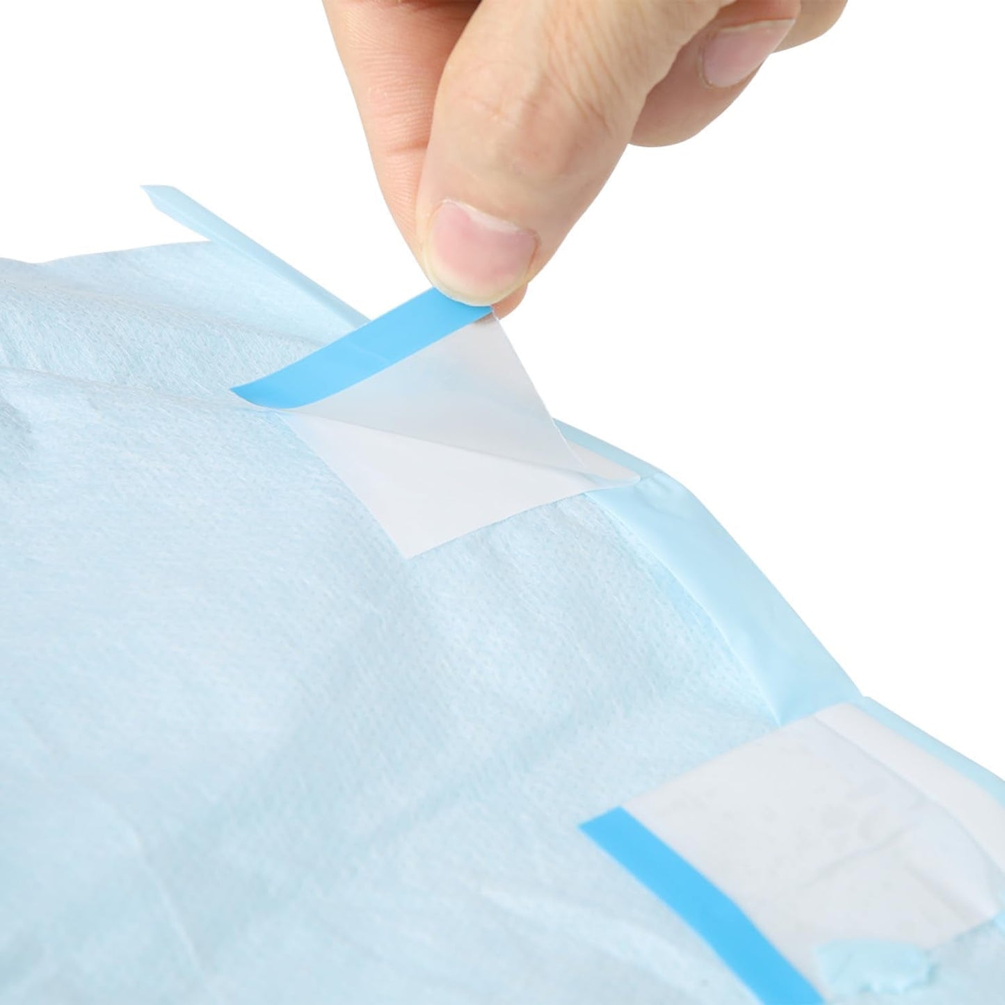 CutiePlusU Windeln für Erwachsene, 10er-Pack Einweg-Inkontinenzhöschen mit Schlaufen für Damen und Herren, maximale Saugfähigkeit über Nacht – Blau (große Größe 94–119 cm)