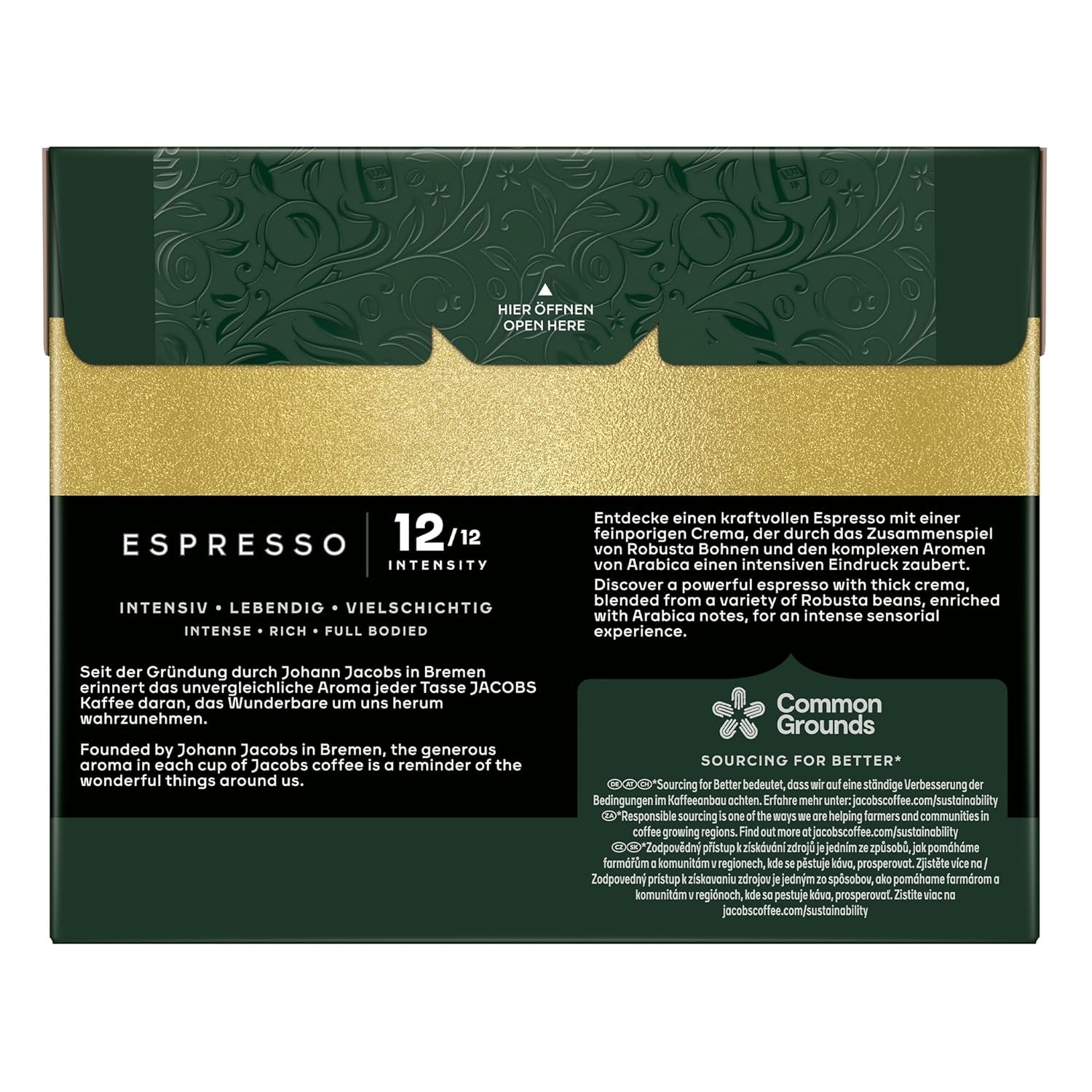Jacobs Kaffeekapseln Espresso Ristretto, Megapack XXL, Intensität 12/12, 5 x 40 Getränke, Nespresso* kompatible Kaffeekapseln, 200 Kapseln