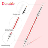 Sularpek 5 Stück Nagel Pinsel, Nageldesign Pinsel, Dotting Tool, Nail Art Liner Pinsel, Nagelverlängerung Gelpinsel, Nagelbürste Für Punktierungen, Zeichnen, Für DIY Nail Art Design