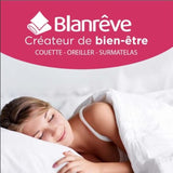 Blanrève-Bettbezug, bedruckt oder einfarbig, gehärtet, für Doppelbett, pflegeleicht, 240 x 220 cm, grau, weiß. Steppdecken und Steppdecken Naty Shop