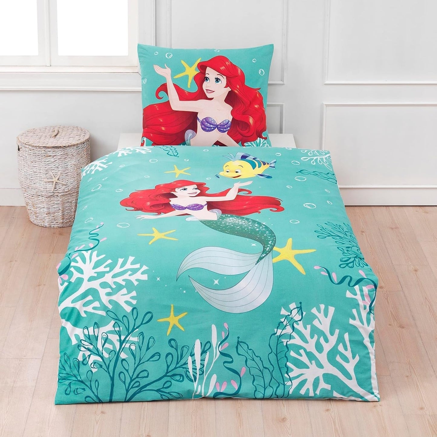 Arielle Meerjungfrau Bettbezug Bettbezug 135X200 80X80 Baumwolle · Kinderbettwäsche Für Mädchen Disney Prinzessin Meerjungfrau · 2 Teilig Naty Shop