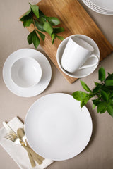 Zen Buffet Porzellan-Geschirrset, Service für 6 (30 Teile), Weiß (Tassen)