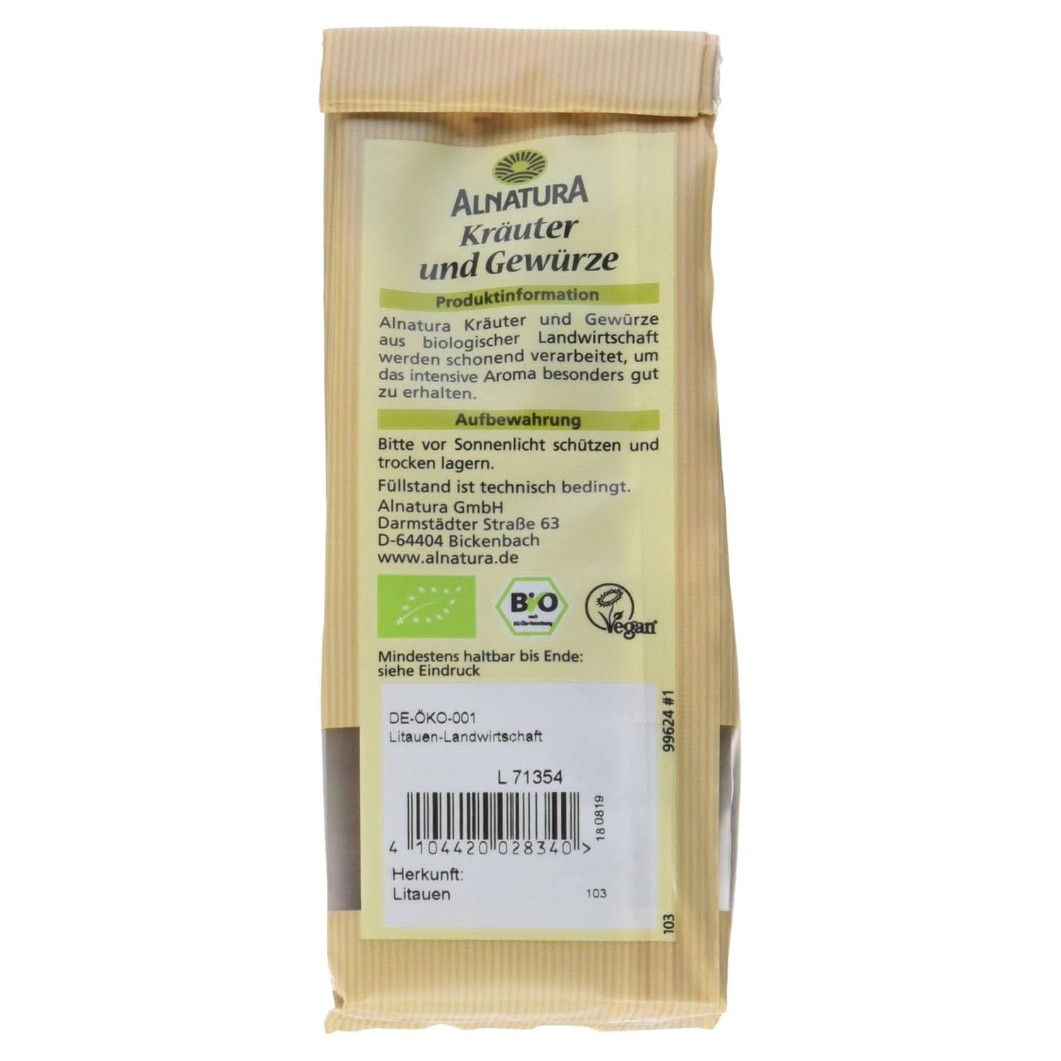 Ganzer Bio-Kümmel, 50 Gramm Condimente Naty Shop