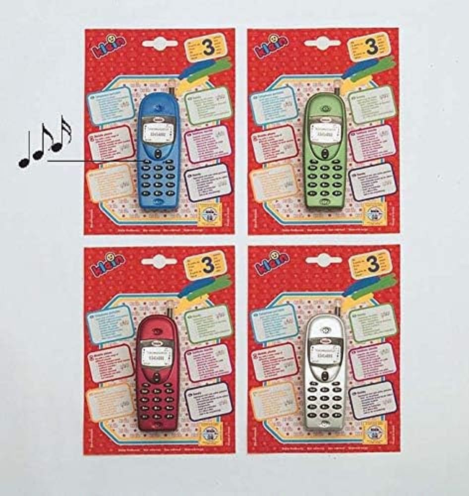 Theo Klein 4920 Multitone-Handy I Batteriebetriebenes Spielzeug-Handy mit verschiedenen Tönen und Blinklicht I Maße: 4 cm x 2,6 cm x 12,3 cm I Spielzeug für Kinder ab 3 Jahren Bebe Naty Shop Toys Standardtitel