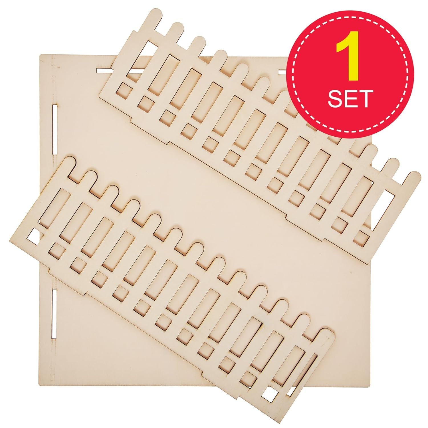 Baker Ross FN256 Mini-Garten-Puppenhaus aus Holz – 1 Packung Kinder-Puppenhaus-Set, Bastelset