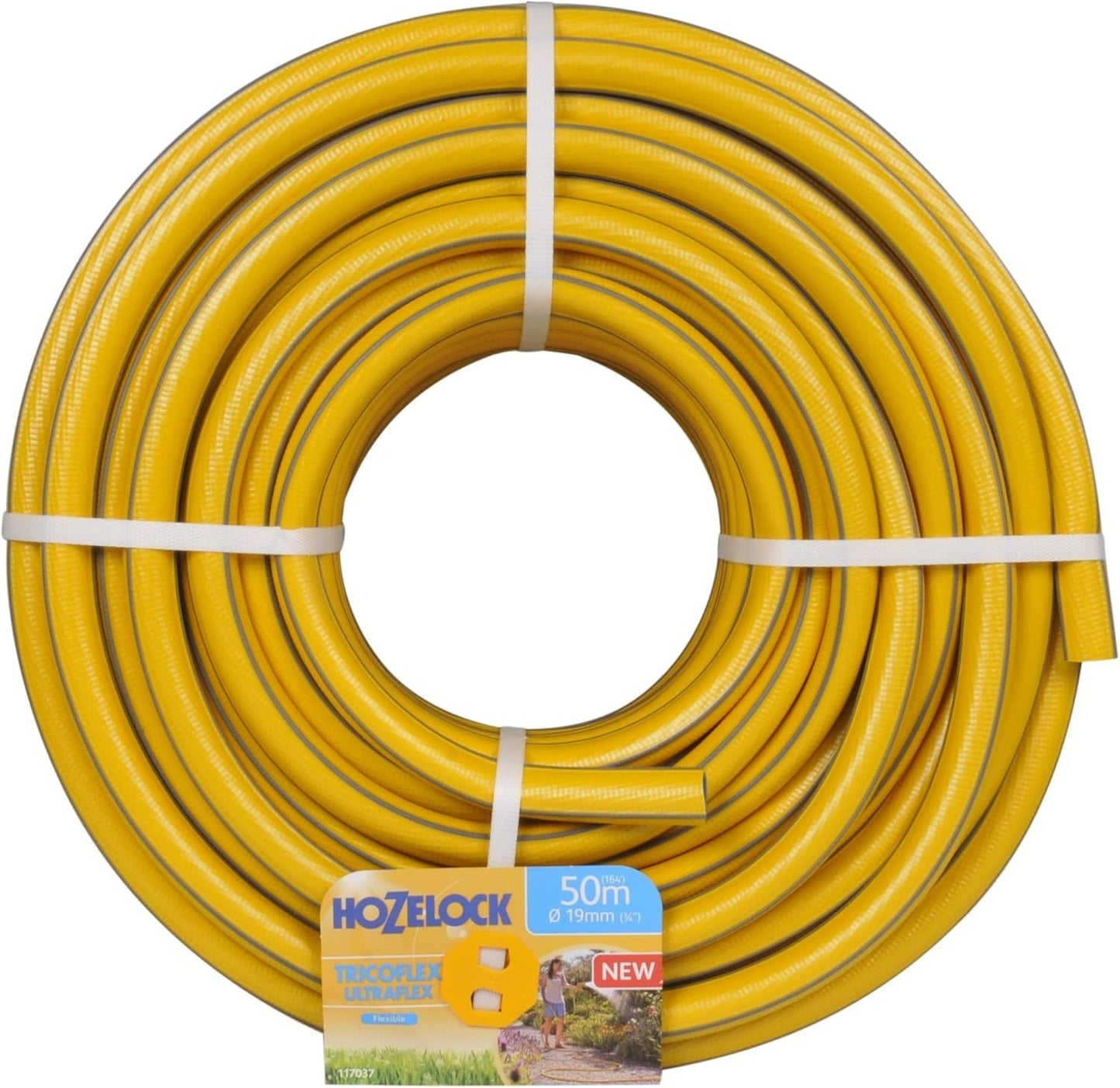 HOZELOCK - Tricoflex Ultraflex Schlauch Ø 12,5 mm (1/2") 20 M: Flexibler Gartenschlauch, wetterfest, verdreh- und biegefest, aus 40 % recyceltem PVC [117002], gelb