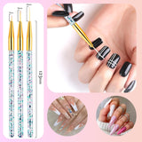 31-teiliges professionelles Nagel-Pinsel-Set, Nagelpinsel mit zwei Enden, Pinsel für Gelnägel, Acryl-Nagelkunststift, Nagelkunst-Dotting-Tools, Nagelpinsel für DIY-Nagelkunst-Salondesign