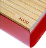 Alessi Mattina BG03 WG – Brotkorb aus Edelstahl mit Epoxidharz und Bambusholz, warmes Grau. Aufbewahrungsboxen für Lebensmittel, Naty Shop