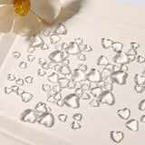 3D Herz Nail Art Charms, 320 Stück Niedliche Klar Acryl Herz Nagel Charms, Flatback Herz Nagel Strasssteine ​​4Mm 6Mm 8Mm Harz Nagelkunst Dekorationen für Frauen Mädchen DIY Maniküre Zubehör(4Mm 6Mm 8Mm)
