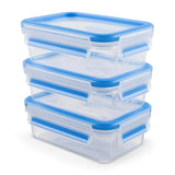 Emsa 508558 Clip & Close Frischhaltedosen | 3-teiliges Set | 3 x 1 Liter | -40 bis +100 Grad | Kunststoff | 100 % versiegelt | Spezielles Siegel für die Frischhalteboxen von Naty Shop