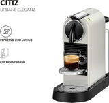 Nespresso EN167.W Citiz Kapsel-Espressomaschine, Hochdruckpumpe und ideale Temperaturkontrolle, ohne Aeroccino (Milchschäumer), Energiesparfunktion, 1260 W, Cremeweiß, 37,4 x 11,9 x 25,5 cm