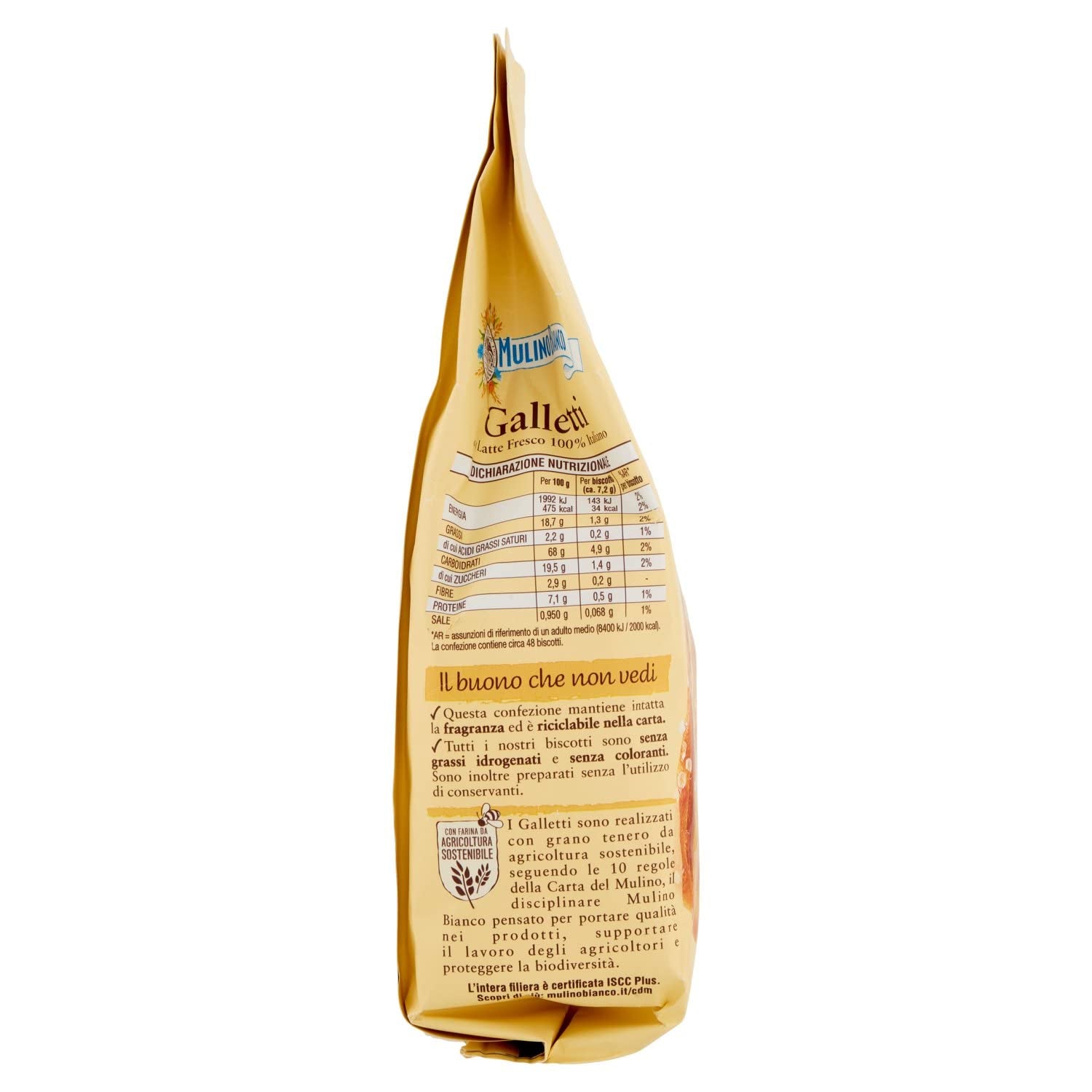 White Mill Frollini Galletti Kekse mit frischer Milch, 100 % italienisch, 350 g