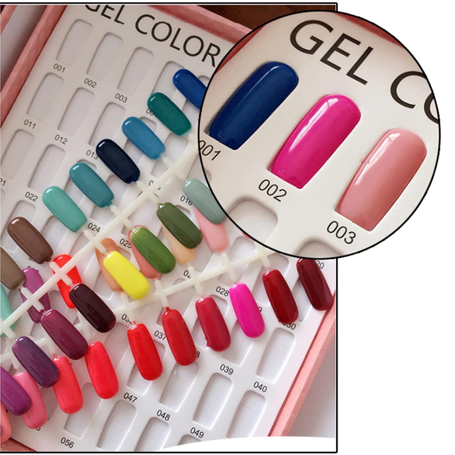 Nagellack-Palette mit 216 Farben, Nagelständer, Nagellack-Farbkartenteller, Nagelfarbkarte, Nagellack-Zubehör