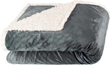 Aqua-Textil Flauschige Kuscheldecke 150 x 200 cm Grau Weiß Melange Plüsch-TV-Decke Tagesdecke Sherpa-Fleece Öko-Tex Ottawa Betten und Decken Besuchen Sie den aqua-textil-Store Grau Weiß Nicki Bequeme Decke 150 x 200 cm