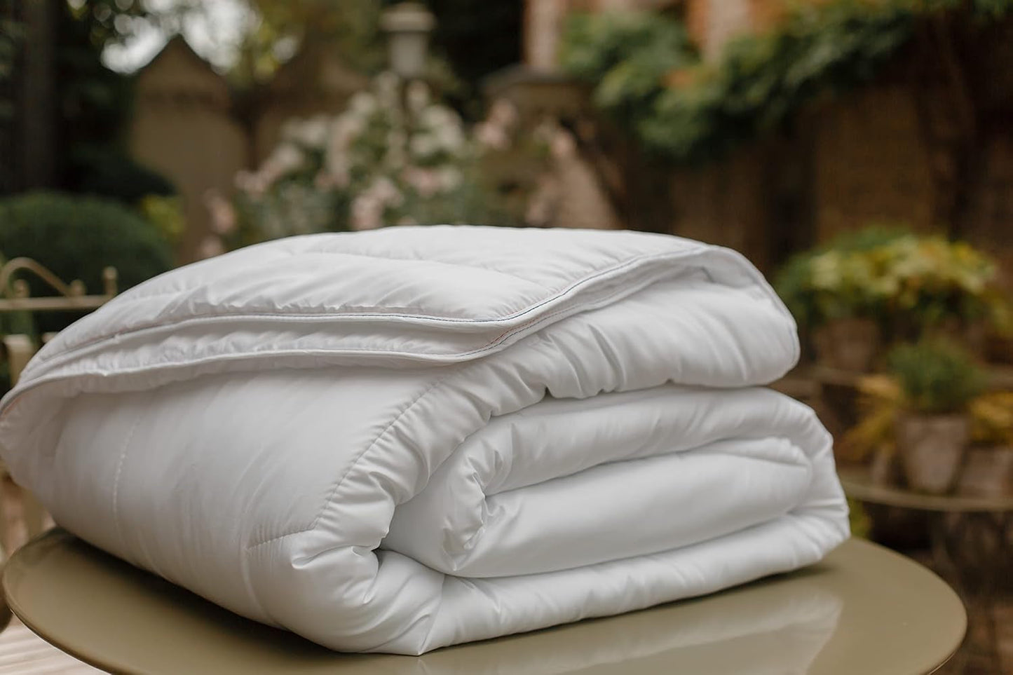 Steppdecke 240 x 220 cm | Bio-Baumwolle und Merinowolle | Warm, maschinenwaschbar bei 30 °C. Bettdecken und Steppdecken von Naty Shop