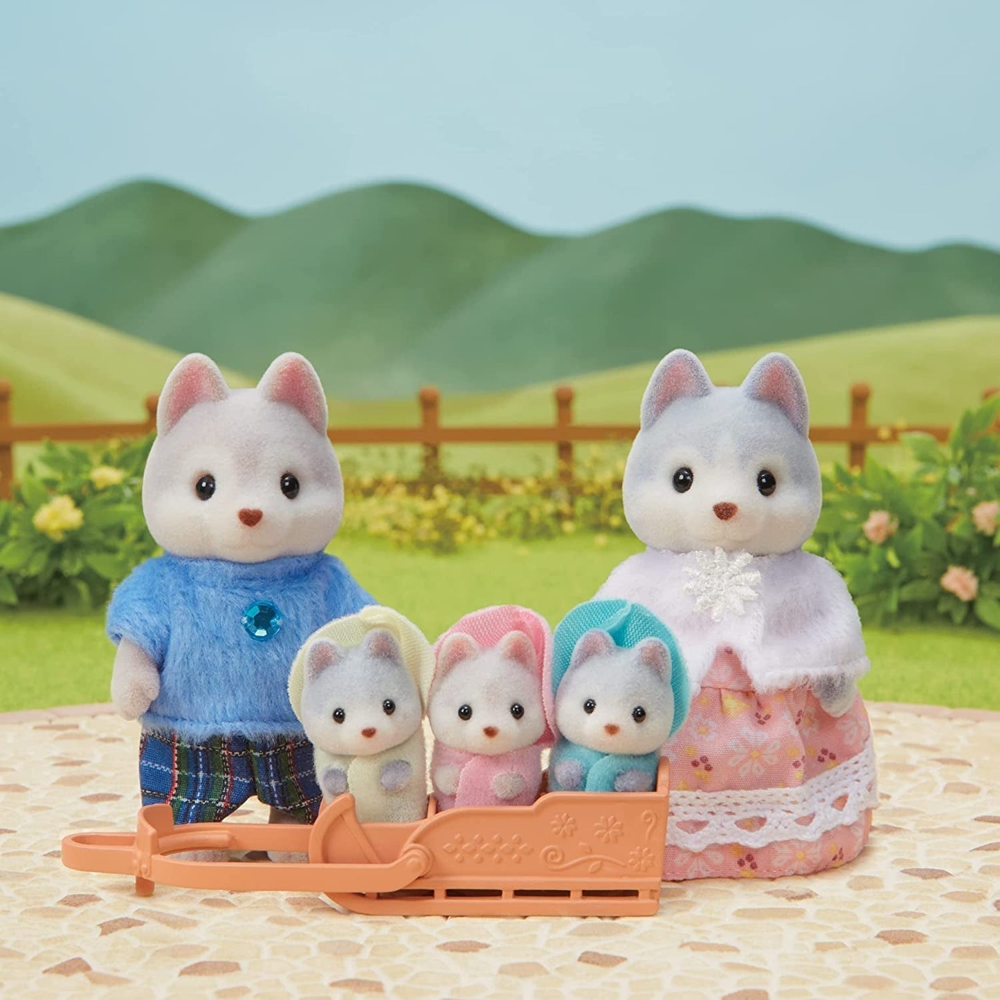 Sylvanian Families L5636 Husky Family Naty Shop-Puppen