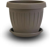 Kleiner Topf mit Teller - 17 cm Topf mit Teller | Praktisches und leichtes Design | Perfekt für Pflanzen, Stecklinge oder Frühtriebe 17 cm