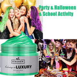 Grünes temporäres Haarwachs, Crazy Green temporäres Haarspray, waschbarer semipermanenter Schlamm, einmalige Haarfarbe, sofortige Styling-Haarpastenschlamm, natürliche Haarfarbe für Partys, Aktivitäten und Halloween Naty Shop Haarfärbemittel