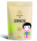 Grüner Tee Umami Bio Genmaicha aus japanischen Kulturen, 100g - Teeblätter mit gebratenem Reis -