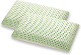 Orthopädisches Nackenstützkissen – Bio-Aloe – Viskoelastisches Kissen mit Aloe Vera, 14 cm Höhe, Bezug aus 100 % Baumwolle, Visco-Kissen – Memory-Schaum-Kissen – hergestellt in Italien, Naty Shop Standard-Kissen, 2 Stück (1 Packung)