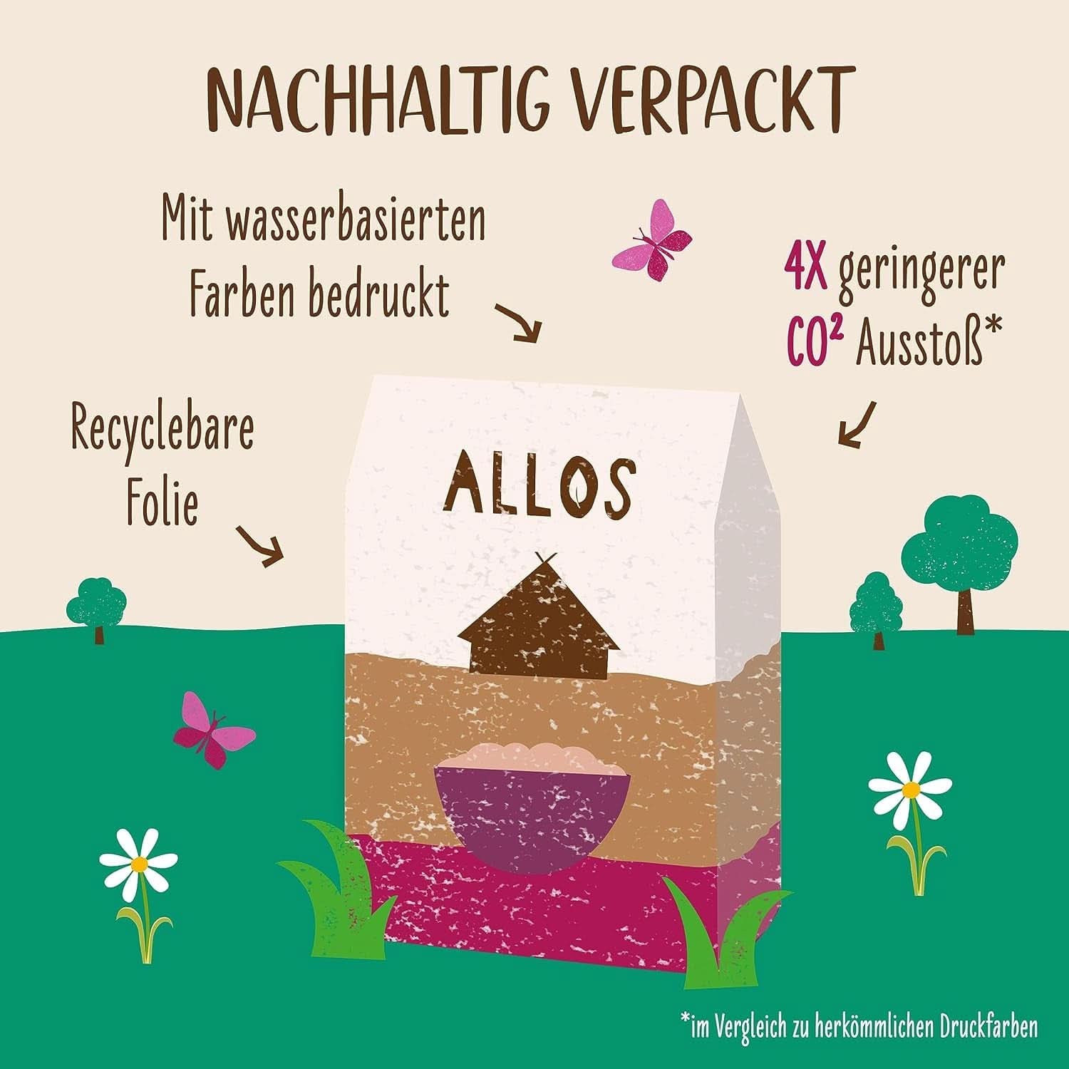 Allos, ungesüßtes Beerenmüsli, Packung 5 x 500 Gramm Cereals Naty Shop