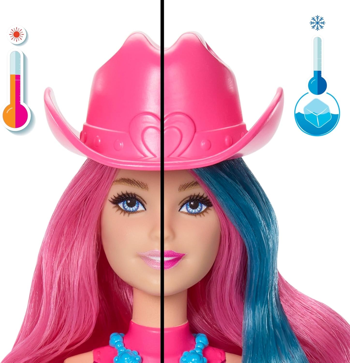 Barbie Color Reveal Puppe und Zubehör mit 6 Überraschungen, Disco Star-Serie mit metallischem Glitzer und farbwechselndem Oberteil (Stile können variieren), JCP01, 32 cm