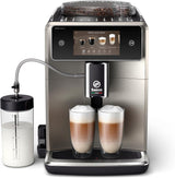 Saeco GranAroma Automatischer Espressokocher – 14 Kaffeespezialitäten, intuitives Farbdisplay, 4 Benutzerprofile, Keramikmahlwerk, 1500 Watt (SM6580/10)