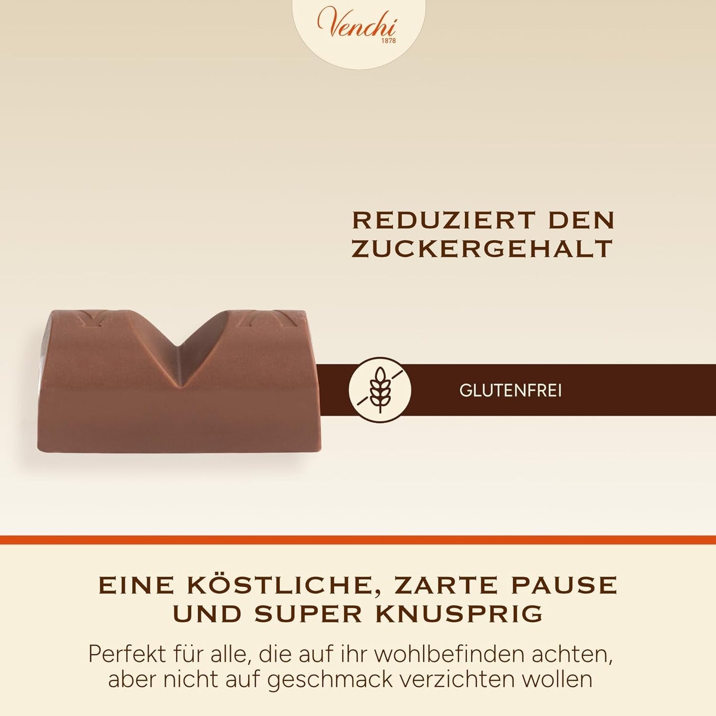 Venchi – Schokoriegel mit Milch und Haselnüssen – 70 % Zucker – Pralinen mit ganzen Haselnüssen aus dem Piemont g.g.A., 1 kg – Glutenfrei