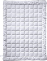 Billerbeck Simone Superlight Steppdecke – Seidendecke – 135 x 200 cm – Sommerdecke, kühlende Steppdecke, leichte Sommerdecke – 100 % Baumwolle, weiß Steppdecken und Steppdecken Naty Shop 155 x 220 cm