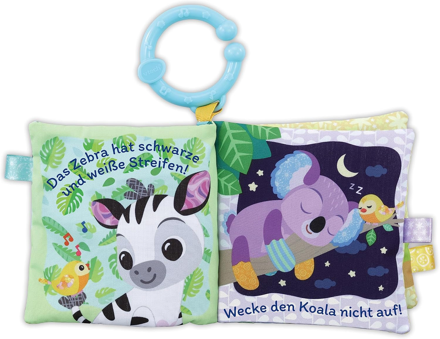 VTech Baby – Baby's Animal Friends Geschenkset – Spielzeugset mit Stoffbuch, singendem Vogel und Zebrarassel – für 0–24 Monate Babyspielzeug Naty Shop